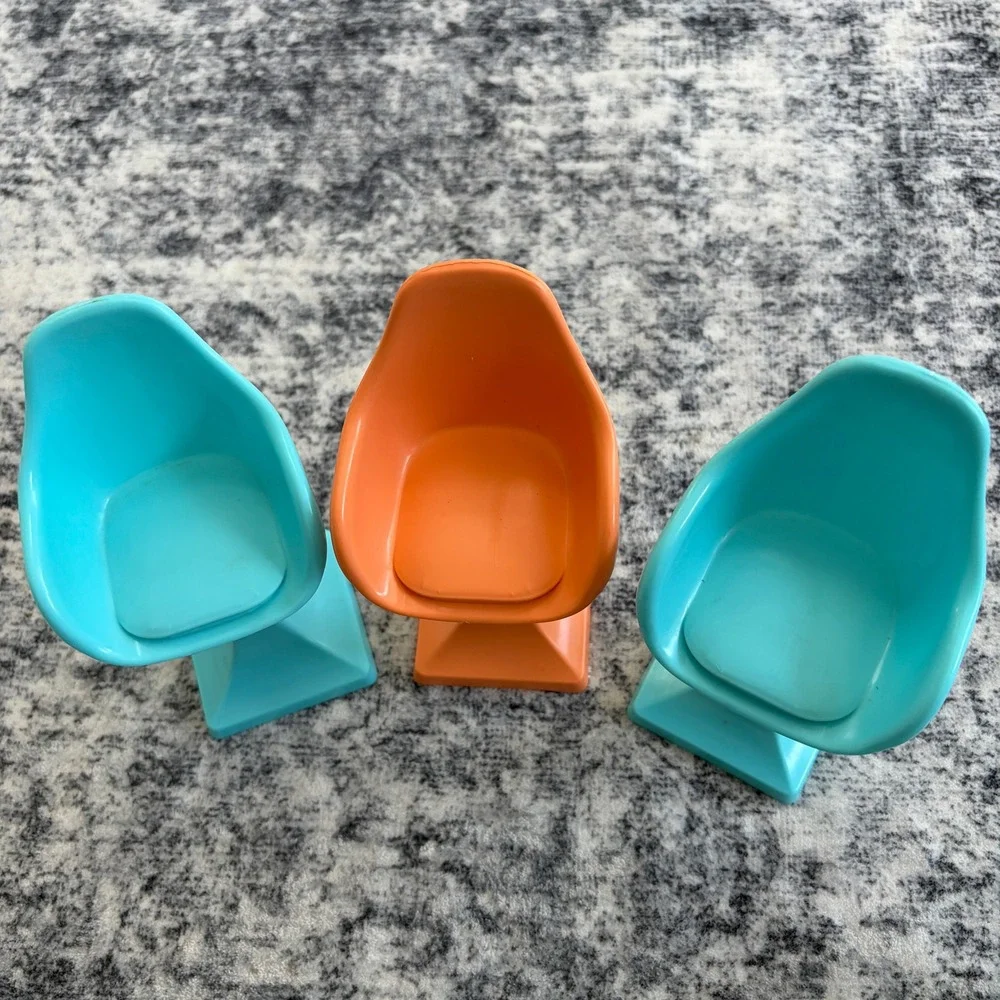 Mattel Barbie 2015 Dream House Replacement Chairs Fish Tank Furniture Set Lot